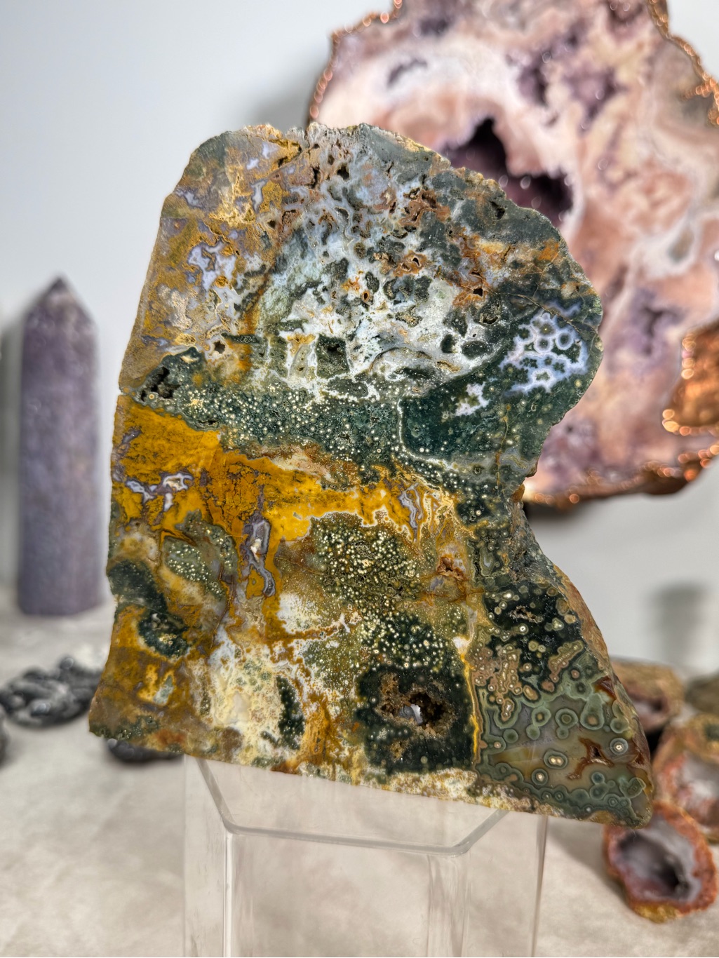 River Jasper Free Standing Slab Indonesia 6 1/2 X 6â